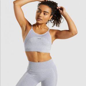 Gymshark Flex Strappy Sports Bra in blue/gray